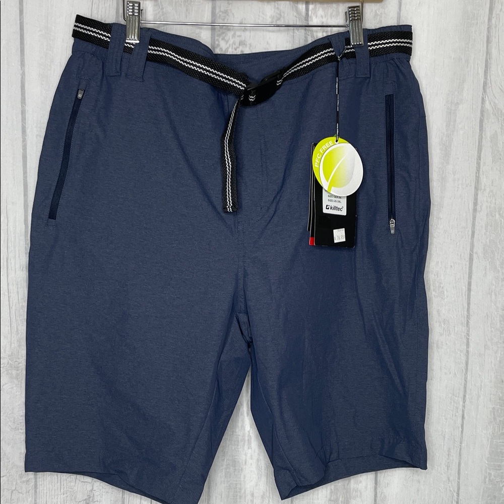 Killtech Men's Navy Active belted shorts.